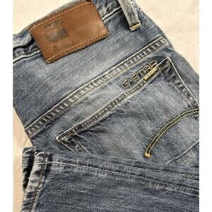 G-Star Raw Jeans Mens Straight Leg 3301 Denim Button Fly 30x34